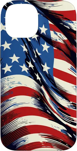 Vista 4 de iPhone 16 Cool USA Flag - Estados Unidos de América - Funda de diseño patriótico