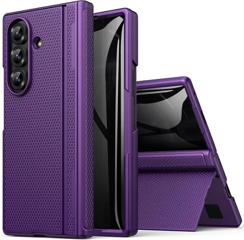 Vista 14 de BXYJY for Samsung Galaxy Z Fold 7 Case with Stand, Hinge Protection, Black