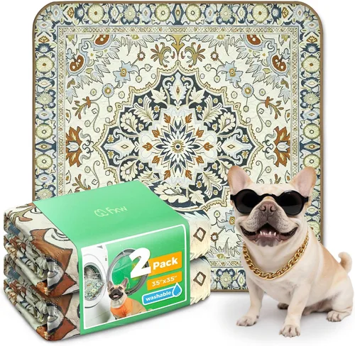 Vista 89 de FXW Almohadillas lavables para orina para perros, almohadillas para cachorros con súper absorbentes, diseñadas específicamente para jaulas de 24