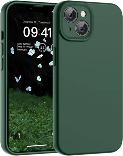 Vista 192 de SUPFINE - Funda diseñada para iPhone 12, silicona líquida premium con [forro de microfibra suave antiarañazos][protección de cámara mejorada], funda
