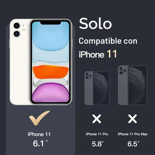 Vista 2 de JETech Funda magnética para iPhone 11, transparente