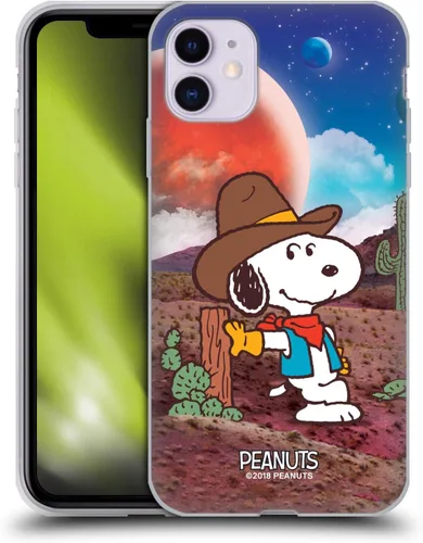 Vista 64 de Head Case Designs Funda de gel con licencia oficial de Peanuts Nebula Cactus Needles Snoopy Space Cowboy [protección de grado militar] compatible
