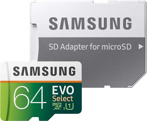 Vista 2 de SAMSUNG EVO Select Tarjeta de memoria microSDXC UHS-I U1 de 64 GB Full HD y 4K UHD con adaptador (MB-ME64HA)