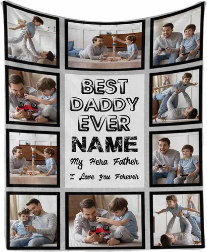 Vista 8 de InterestPrint Manta de amor personalizada con texto en inglés "To Dad, Even When I Not Close by,I Want You to Know I Love and Appreciate You We Love
