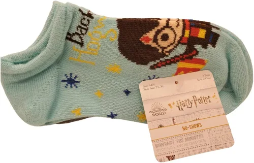 Vista 2 de Harry Potter Paquete de 5 calcetines invisibles para niños o niñas, 3 opciones de patrón, personajes y casas de Hogwarts, talla 6-8.5, Harry Potter