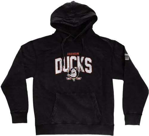 Vista 5 de Calhoun NHL Sudadera con capucha unisex Acid Wash - Sudadera de forro polar vintage para fanáticos Anaheim Ducks