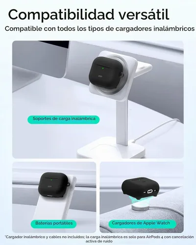 Vista 6 de ESR Funda para AirPods 4 (HaloLock), Compatible con Funda de AirPods de 4ª Generación (2024) (USB-C), Compatible con MagSafe, Cubierta de Protección