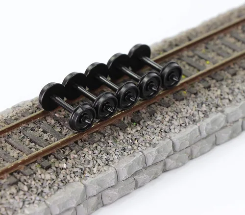 Vista 2 de 24pcs POM Plastic 33'' Ruedas para Modelo Tren 1:87 HO Escala Rueda HP28 (escala HO)