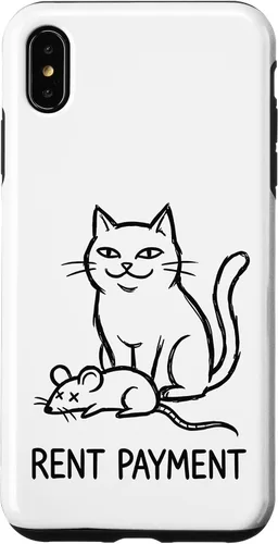 Vista 11 de Pago de alquiler Humor divertido gato para gato papá gato mamá caso para iPhone 17