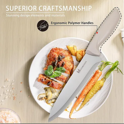 Vista 92 de Cuchillo de chef de 6 pulgadas, cuchillos de cocina, deshuesado de acero inoxidable alemán de alto carbono, cuchillo profesional para carne, aves