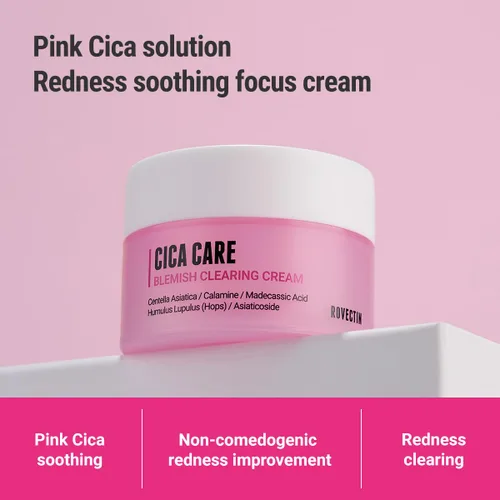 Vista 2 de ROVECTIN Crema limpiadora de manchas Cica Care: alivia la irritación de la piel y mejora la grasa, sebo, puntos negros para pieles grasas