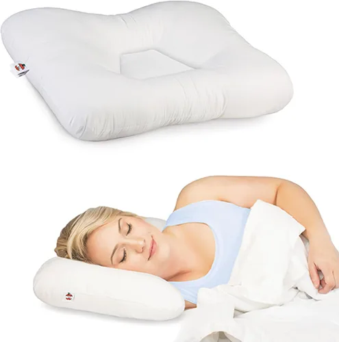 Vista 10 de Almohada cervical ergonómica Tri-Core para alivio del dolor de cuello Azul