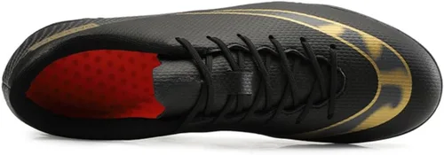 Vista 6 de Tacos de fútbol bajos de cuero, de grado profesional con cordones, ideales para entrenamiento y competición en terreno firme y césped, unisex