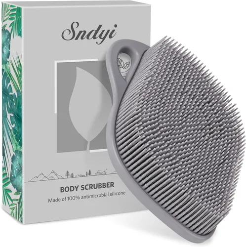 Vista 7 de Sndyi Exfoliante Corporal de Silicona Navideño, Edición Limitada Cepillo de Ducha en Forma de Hoja para Limpieza Suave y Exfoliación, Cepillo