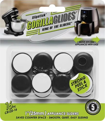 Vista 10 de GorillaGlides Deslizadores de Silla de 1 Pulgada/Protectores de Piso para Muebles (16 Deslizadores de Muebles) Autoadhesivos, con Tornillo