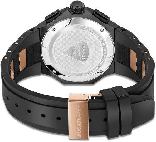 Vista 3 de Ducati Corse Reloj de colección de cronógrafo Motore, TT NEGROORO ROSA, MOTORE