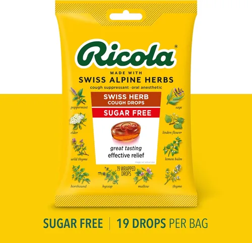 Vista 6 de Ricola Berry Medley - Gotas para la garganta, 45 gotas de hierbas originales sin azúcar, 19