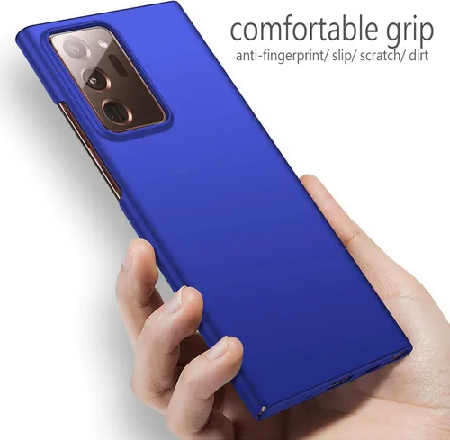 Vista 2 de Funda para Samsung Galaxy Note 20 Ultra 5G, delgada, acabado mate, color azul, policarbonato, ligera