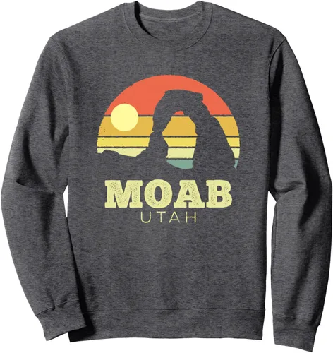Vista 4 de Moab Utah Vintage Sunset Arches Adventure Outdoors Sudadera
