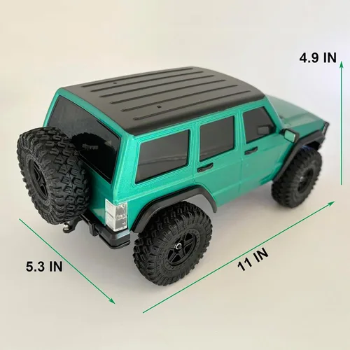 Vista 4 de HLSFWDRIVE RC Rock Crawler 4x4 RC Jeep Truck escala 1/18 todo terreno