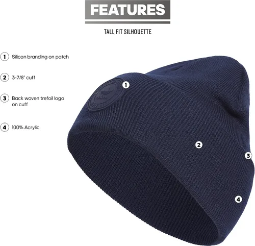 Vista 2 de adidas Unisex-Adult Resort 4 Wide Cuff Fold Beanie Tall Fit