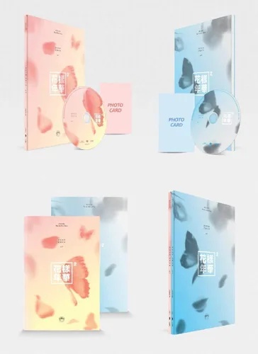 Vista 2 de BIG HIT BTS Bangtan Boys - El momento más hermoso de la vida Parte 2 (4º mini álbum) álbum+juego de tarjetas de fotos extra (melocotón ver.)