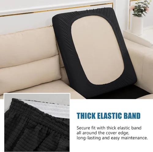 Vista 7 de Funda repelente al agua para cojín de sillón, funda elástica para respaldo individual de sofá seccional, funda para sofá en forma de L para mascotas