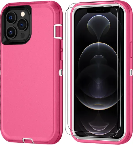 Vista 22 de Jshru para iPhone XR Funda con [2 Pack] Protector de Pantalla HD, [Grado Militar] 3-en-1 Resistente Protector de Cuerpo Completo a Prueba de Negro