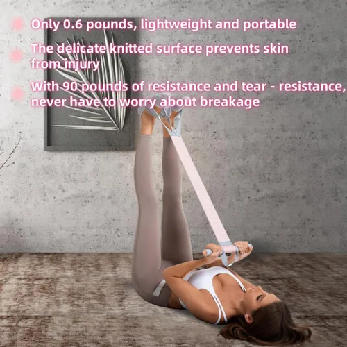 Vista 2 de Juego de cuerdas de tensión multifuncionales: asistencia para sentarse, equipo de fitness de punto para estiramiento abdominal/cintura/brazo/piernas
