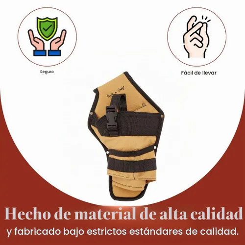 Vista 5 de Style n Craft Funda de taladro inalámbrica, soporte de taladro de poliéster 600D resistente, funda de taladro con bolsillos para brocas, compatible