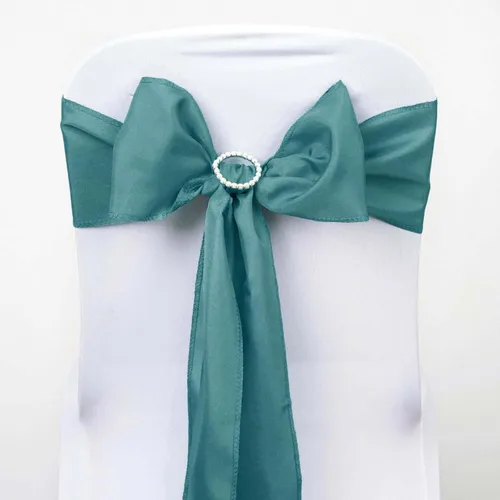 Vista 14 de Efavormart 5 piezas de fajas para sillas de poliéster color beige con lazos para decoración de sillas en bodas, eventos, suministros para decoración