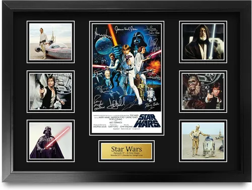 Vista 31 de HWC Trading Star Wars Episodio 1 La Amenaza Fantasma Regalos Presentación Impresa Autografiada Montaje para Fans de Recuerdos de Películas - 16" x