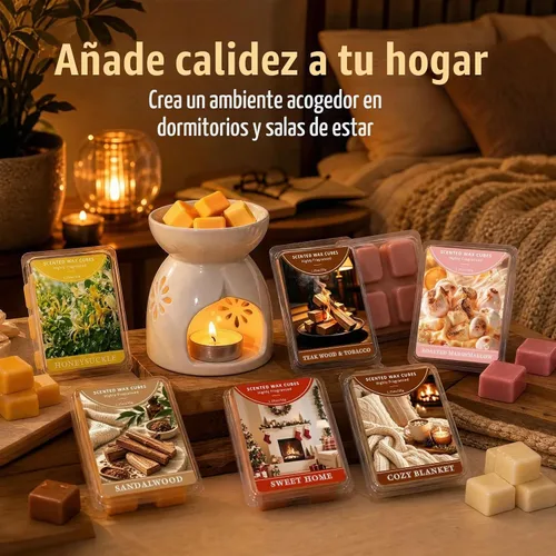 Vista 6 de SCENTORINI Cera derretida, 6 cubos de cera perfumada de otoño e invierno