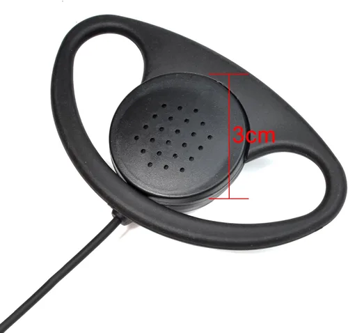 Vista 4 de Auricular de vigilancia Walkie Talkie en forma de D de 2 pines