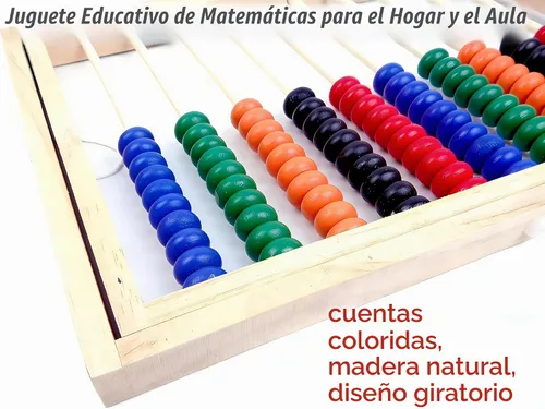 Vista 8 de MAGIKON Marco de números de madera para contar, ábaco de 10 filas para niños que aprenden matemáticas (11-1/2 pulgadas) Wood, 11.5in, 10 rows, 100