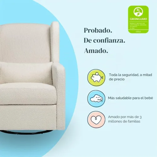 Vista 5 de Carter's by Davinci Arlo Recliner, marfil Boucle