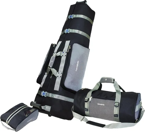 Vista 2 de Samsonite Golf Deluxe set de viaje de 3 piezas. Azul/Negro
