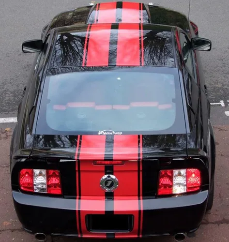 Vista 2 de Calcomanía con gráfico con diseño de tira de adelante hacia atrás compatible con Ford