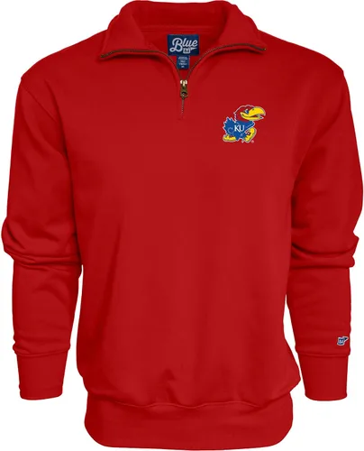 Vista 83 de Blue 84 Sudadera con cremallera de un cuarto para hombre de la NCAA