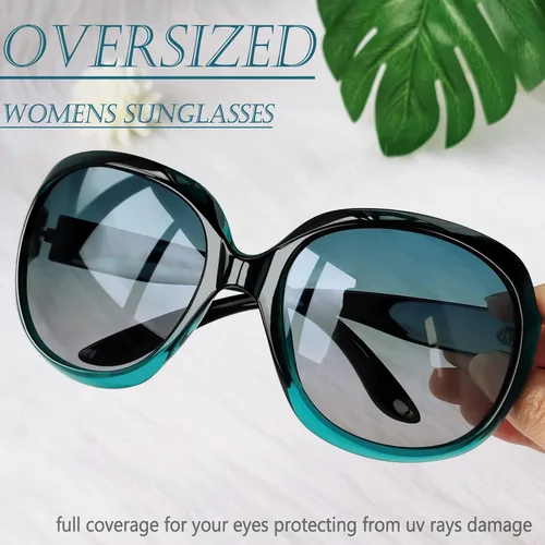 Vista 125 de Joopin Lentes de sol de gran tamaño para mujer, polarizados, grandes, para conducción, protección UV, grandes sombras