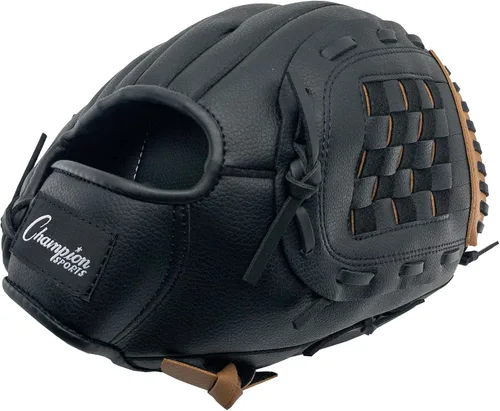 Vista 2 de Champion Sports Guante Fielder de 12 pulgadas, sintetizador delantero/trasero de cuero para un agarre cómodo, tejido de cesta cerrada y diseño