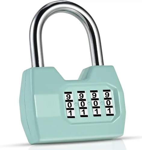 Vista 10 de Cerradura de combinación, cerradura combinada de moda de 4 dígitos, candado de combinación Waterproof Outdoor Gate Locks for Fence, Locker, Sheds