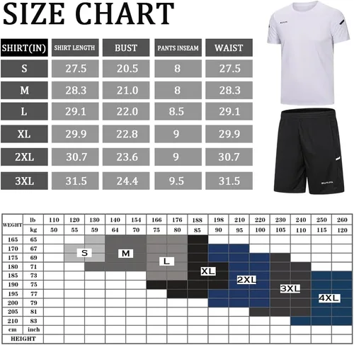 Vista 6 de BUYJYA Ropa de entrenamiento para hombre, conjunto de 3 camisetas deportivas para baloncesto, fútbol, ejercicio, entrenamiento, correr, gimnasio