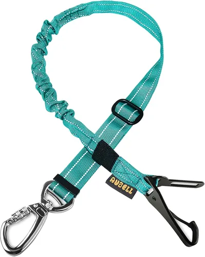 Vista 21 de AUBELL Cinturón de seguridad para perro, 3 en 1, ajustable, reflectante, resistente, arnés de perro con gancho de clip, cierre y hebilla, mosquetón