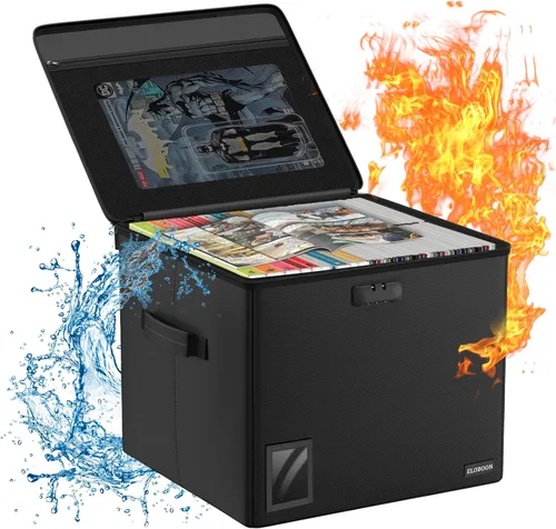 Vista 7 de Caja de almacenamiento de cómics con cerradura para 30 cómics Water-Resistant,Moistureproof,Stackable CGC Comic Book Box with Label Window, Comic
