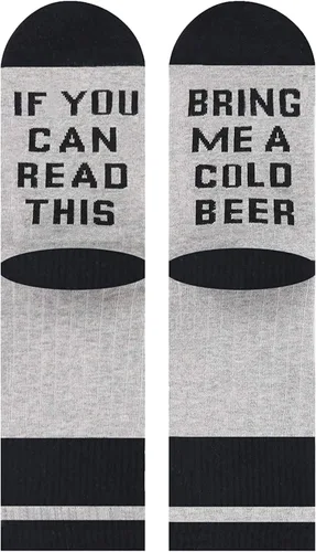 Vista 2 de Zmart If You Can Read This Socks with Funny Saying for Men Teens Novelty Gifts