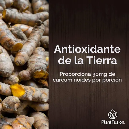 Vista 5 de PlantFusion - Suplemento en polvo de cúrcuma y jengibre, 4.76 onzas, 30 porciones Leche dorada en polvo con curcuminoides; certificado orgánico