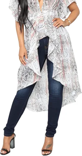 Vista 63 de KUNMI - Pantalones de mezclilla clásicos de cintura alta para mujer, elásticos, con efecto de levantamiento de glúteos, ajustados