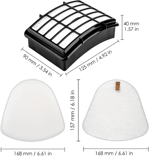 Vista 7 de 1 HEPA + 3 filtros de espuma de repuesto compatibles con Shark Vacuum Navigator Lift Away NV350 NV351, NV352, NV355, NV356E, NV360, NV370 NV391