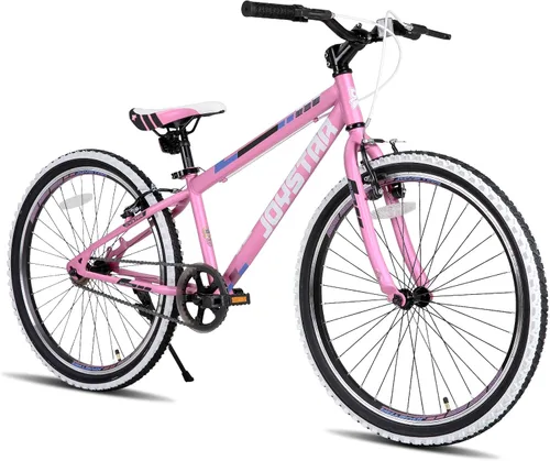 Vista 10 de JOYSTAR Lubbock 20 24 Inch Kids Bike for Boys & Girls Ages 7-12 Years Hardtail Mountain Bike for Kids with 1-Speed/7-Speed Drivetrain, White Wall